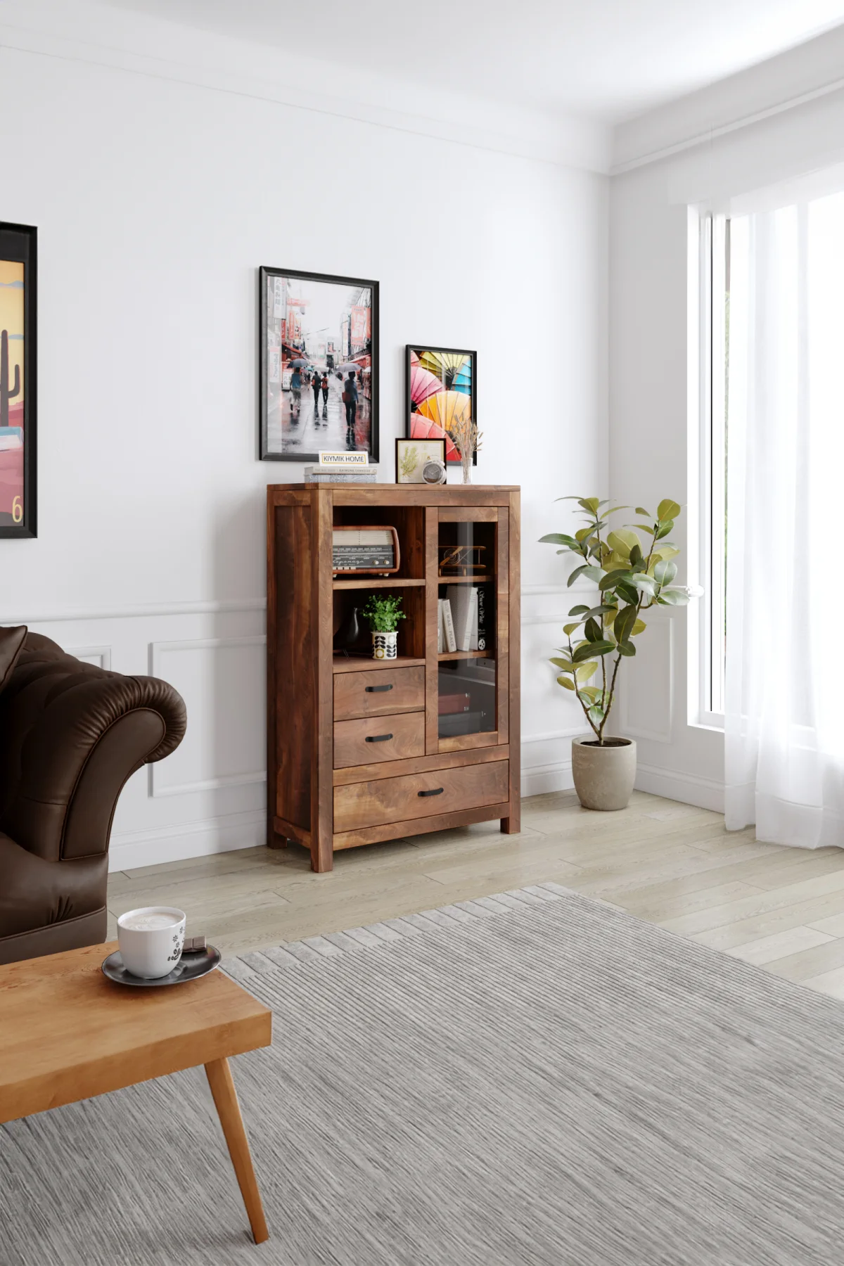 5002 Dresuar - Ceviz Ağacı masif doğal ahşap ürün görseli