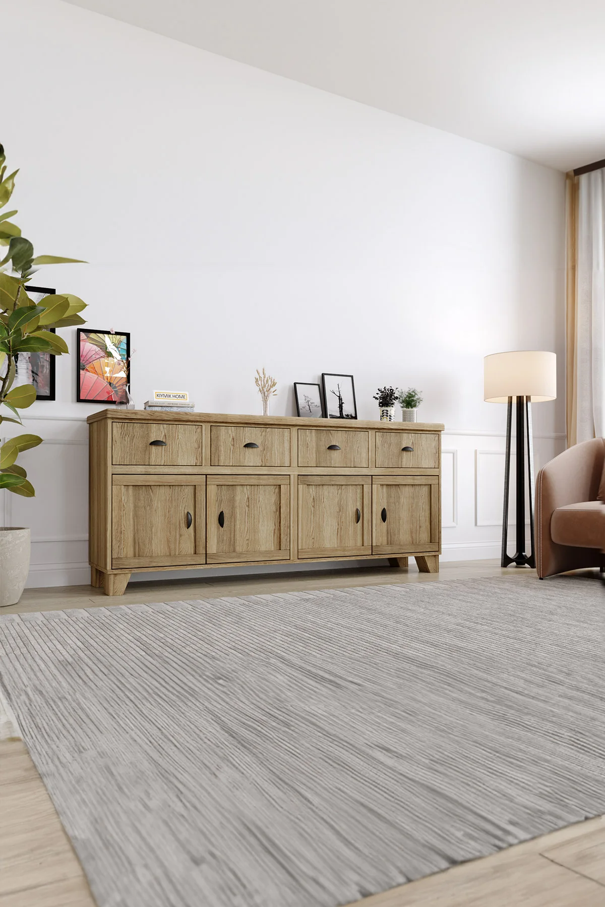 Lavanta Konsol – %100 Gerçek Ağaç, Uzun Ömürlü Kullanım, Kişiye Özel Üretim - Meşe Ağacı masif doğal ahşap ürün görseli