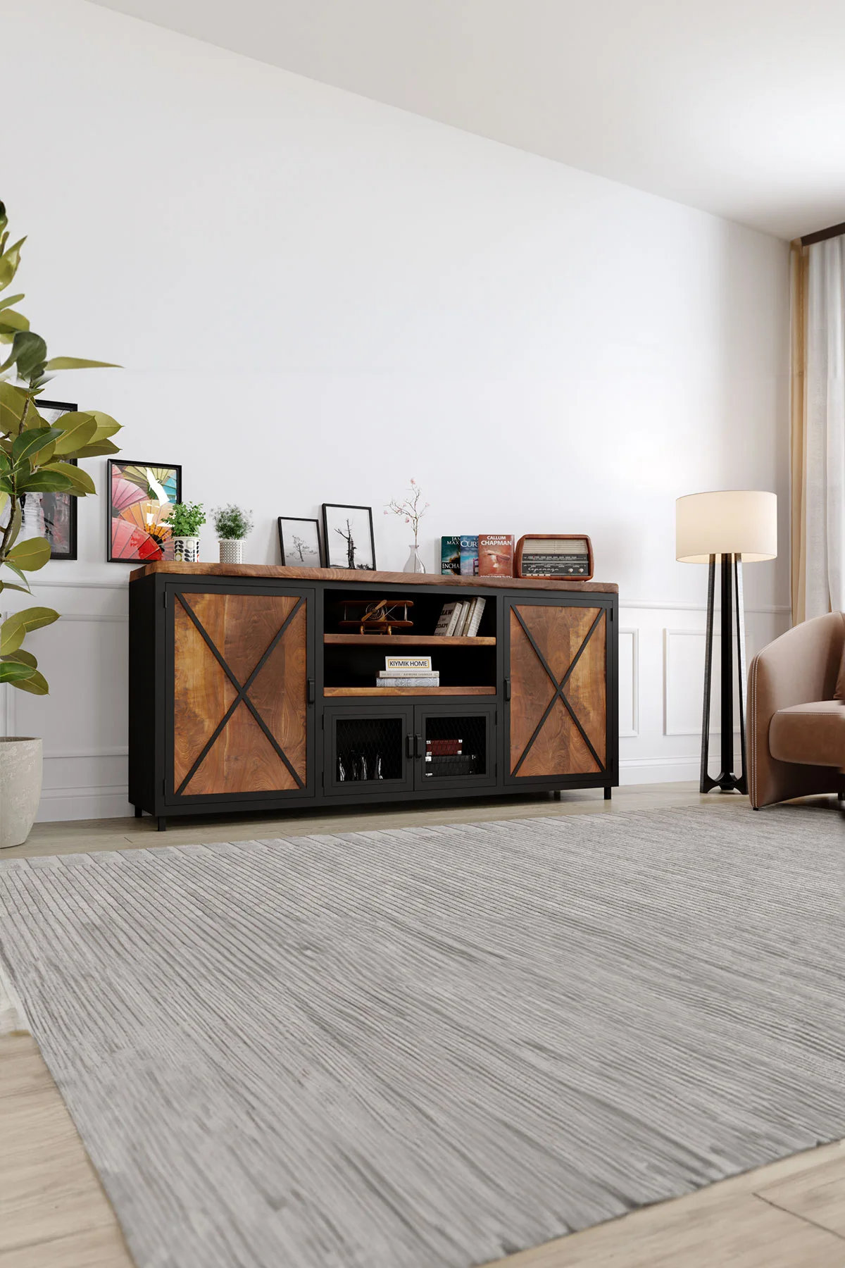 Lantana Konsol – %100 Gerçek Ağaç, Uzun Ömürlü Kullanım, Kişiye Özel Üretim - Ceviz Ağacı masif doğal ahşap ürün görseli