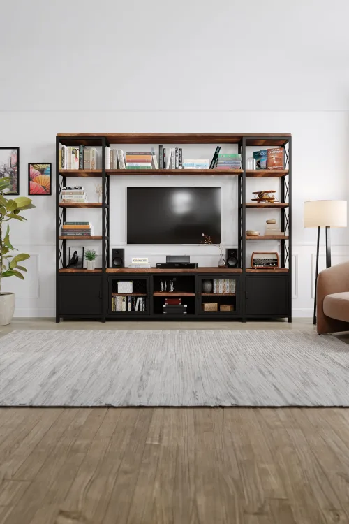 Köknar Ağacı Mimoza v2 Tv Ünitesi – %100 Gerçek Ağaç, Uzun Ömürlü Kullanım, Kişiye Özel Üretim masif ahşap mobilya görseli