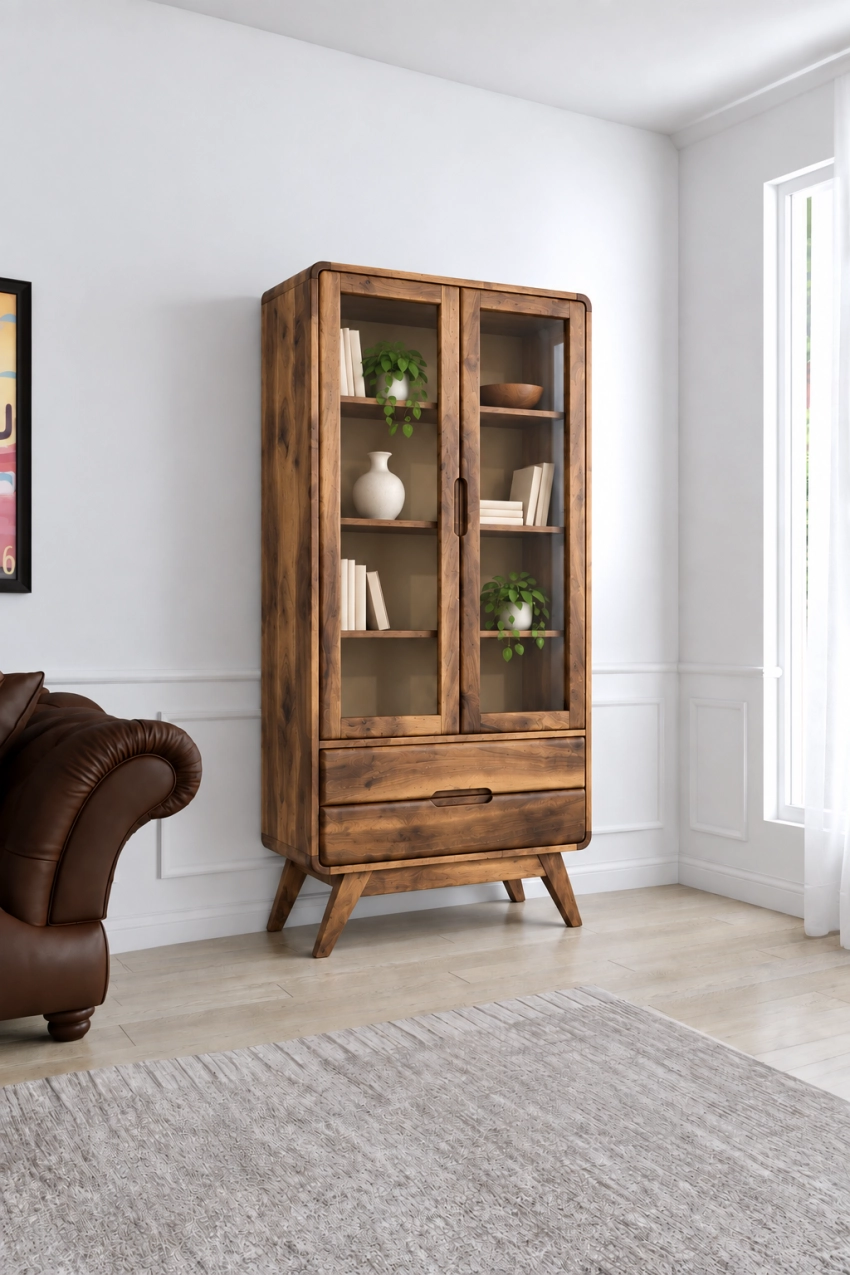 3023 - Zinya Kitaplık – %100 Gerçek Ağaç, Uzun Ömürlü Kullanım, Kişiye Özel Üretim
