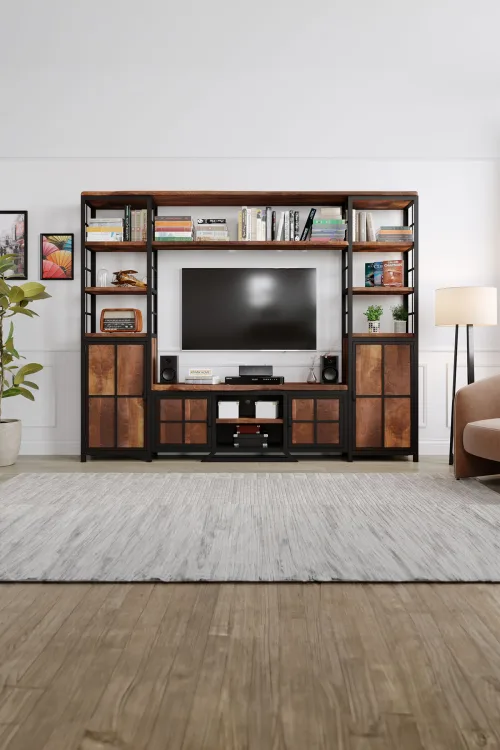Köknar Ağacı Aster v2 Tv Ünitesi – %100 Gerçek Ağaç, Uzun Ömürlü Kullanım, Kişiye Özel Üretim masif ahşap mobilya görseli