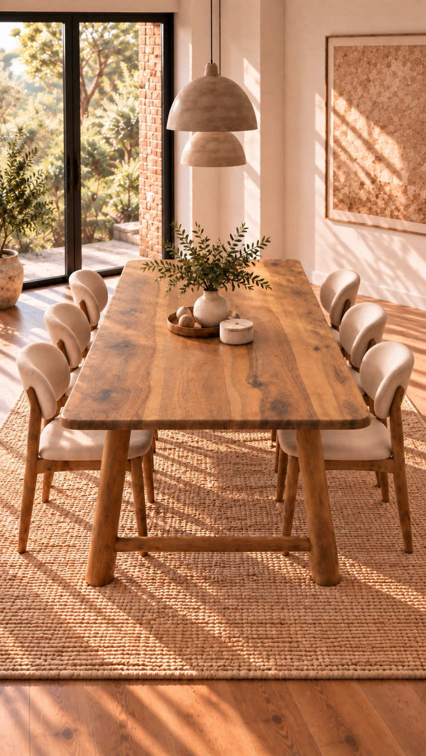 Ceviz Gerçek Ağaç Yemek & Toplantı Masası – %100 Gerçek Ağaç, Ahşap Ayaklı, Kişiye Özel Üretim - 160x85cm Masa • Benç İstemiyorum • 1036 Ayak • Düz Kenar detay görseli