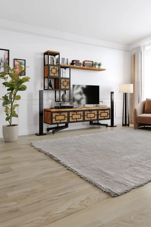 Orkide Tv Ünitesi – %100 Gerçek Ağaç, Uzun Ömürlü Kullanım, Kişiye Özel Üretim - Köknar Ağacı Köknar Ağacı varyant görseli