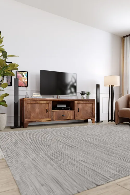 Lavanta Tv Ünitesi – %100 Gerçek Ağaç, Uzun Ömürlü Kullanım, Kişiye Özel Üretim - Köknar Ağacı Ceviz Ağacı varyant görseli