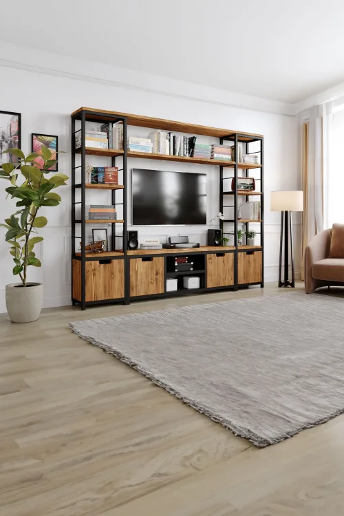 Lotus v2 Tv Ünitesi – %100 Gerçek Ağaç, Uzun Ömürlü Kullanım, Kişiye Özel Üretim - Köknar Ağacı Köknar Ağacı varyant görseli