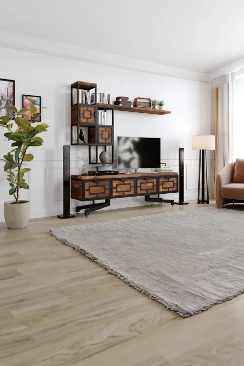 Orkide Tv Ünitesi – %100 Gerçek Ağaç, Uzun Ömürlü Kullanım, Kişiye Özel Üretim - Köknar Ağacı Ceviz Ağacı varyant görseli