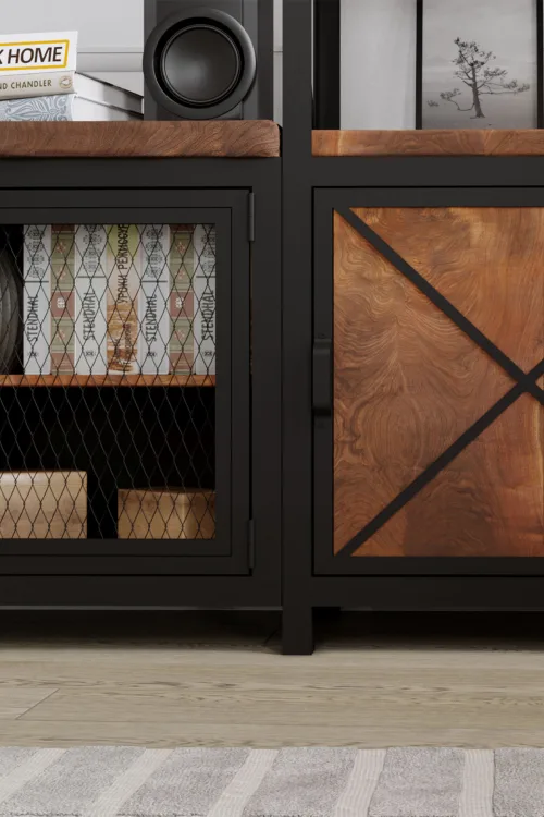 Köknar Ağacı Lantana v2 Tv Ünitesi – %100 Gerçek Ağaç, Uzun Ömürlü Kullanım, Kişiye Özel Üretim masif ahşap mobilya görseli