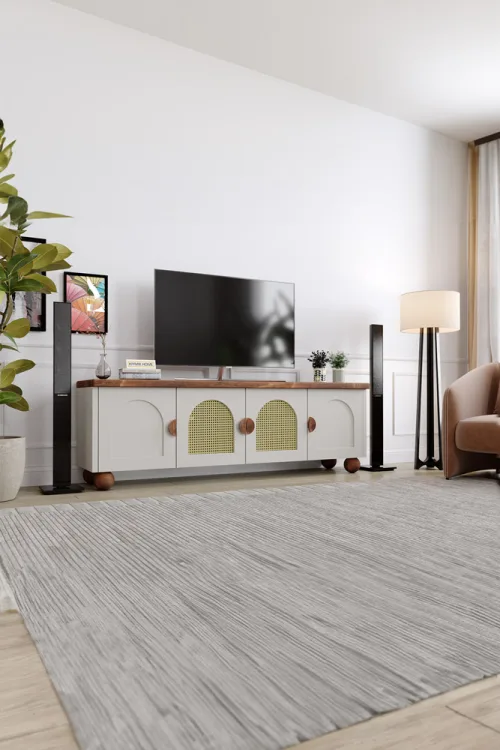 Bohem Tv Ünitesi – %100 Gerçek Ağaç, Uzun Ömürlü Kullanım, Kişiye Özel Üretim - Yeşil Beyaz varyant görseli