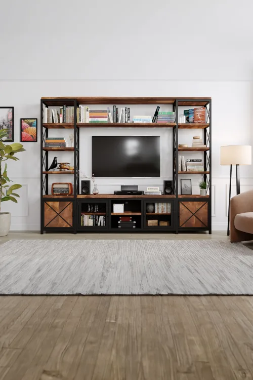 Köknar Ağacı Lantana v2 Tv Ünitesi – %100 Gerçek Ağaç, Uzun Ömürlü Kullanım, Kişiye Özel Üretim masif ahşap mobilya görseli