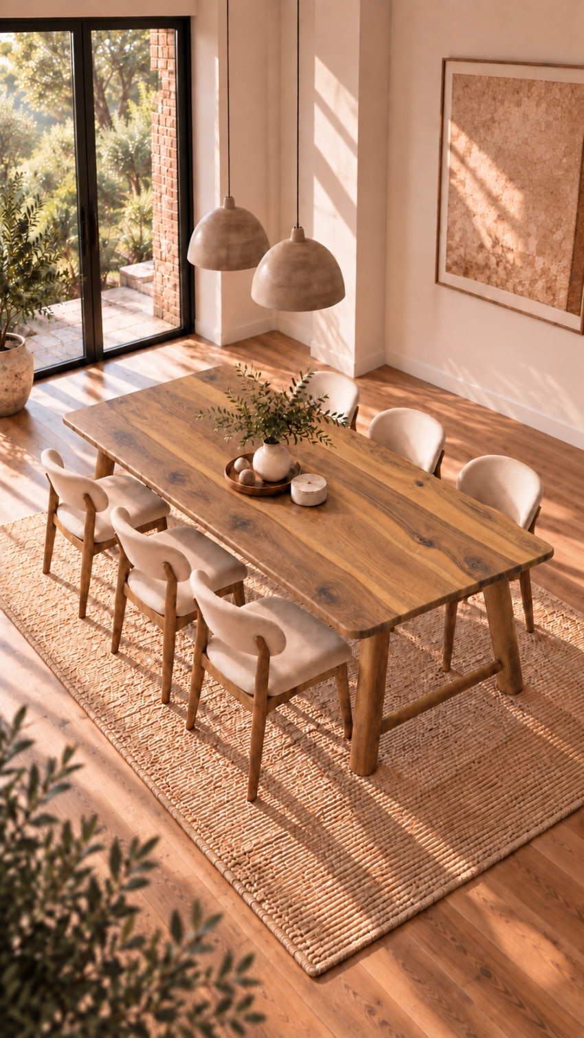 Ceviz Gerçek Ağaç Yemek & Toplantı Masası – %100 Gerçek Ağaç, Ahşap Ayaklı, Kişiye Özel Üretim - 160x85cm Masa • Benç İstemiyorum • 1036 Ayak • Düz Kenar detay görseli